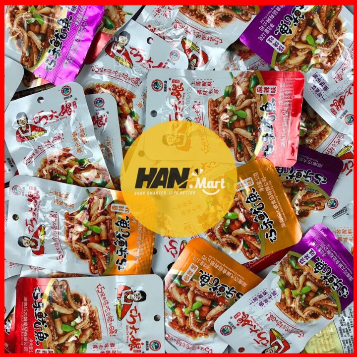 [Hàng có sẵn] Mực cay tứ xuyên 12 gram ăn vặt sẵn ngon giòn siêu hot cay date mới | BigBuy360 - bigbuy360.vn