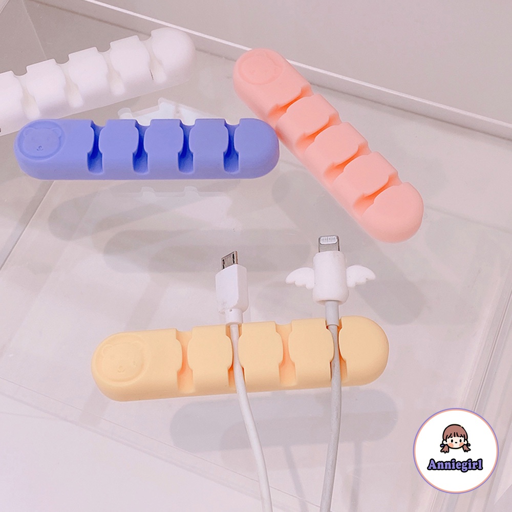 Dụng cụ sắp xếp dây cáp USB/ tai nghe/ cáp sạc bằng silicone tiện lợi