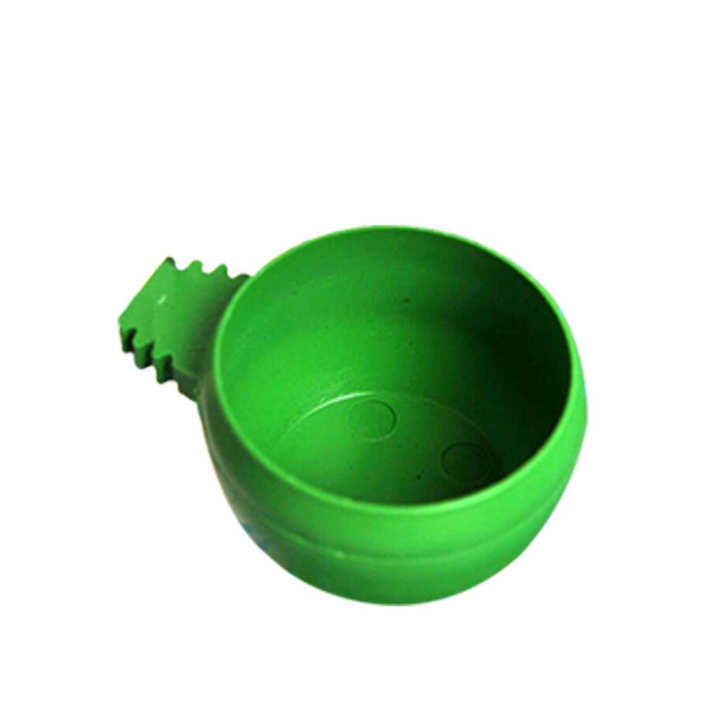 Cốc Đựng Nước Hình Tròn Màu Xanh Lá Cho Chim Vẹt