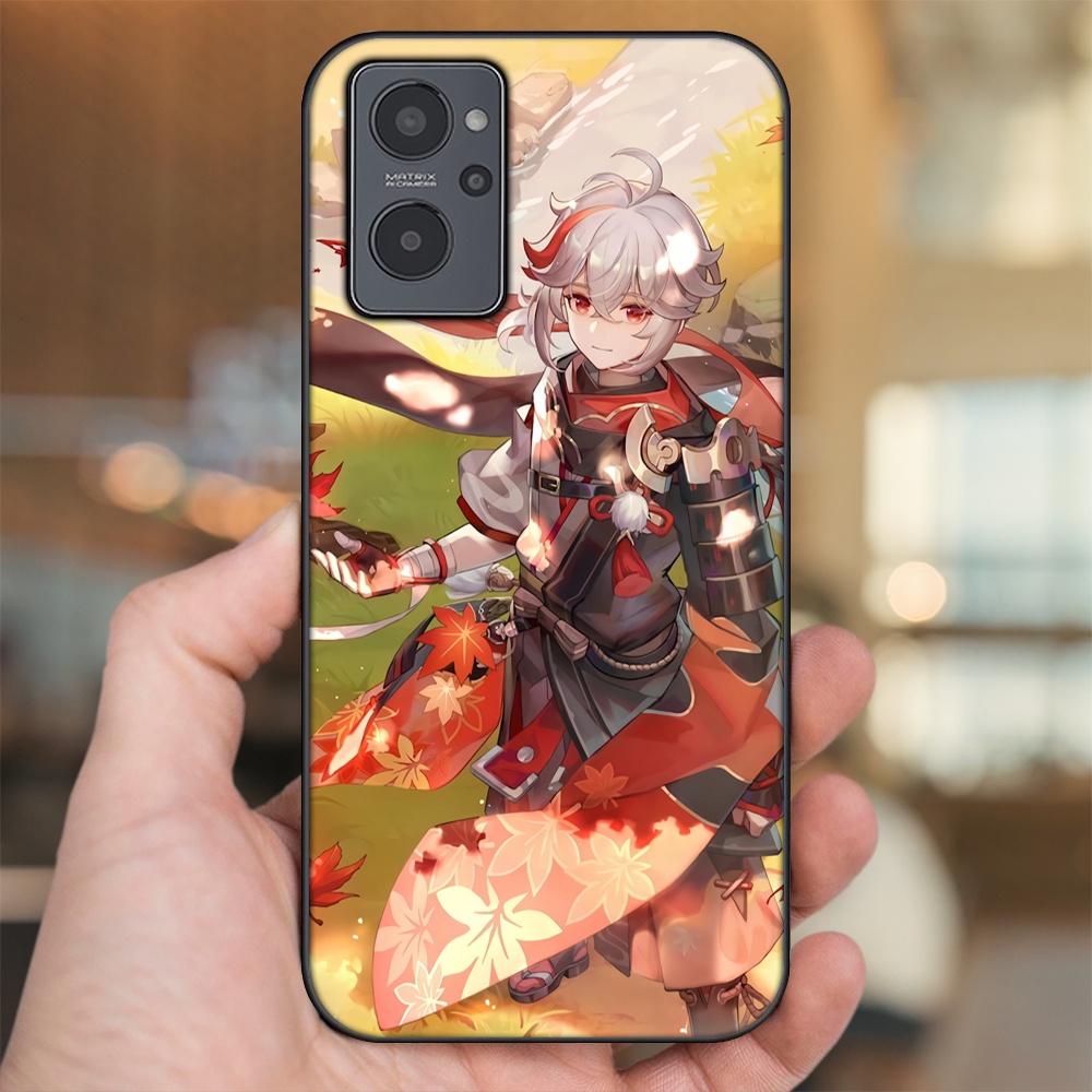 Ốp lưng Realme 9i viền đen in hình Kazuha Genshin Impact