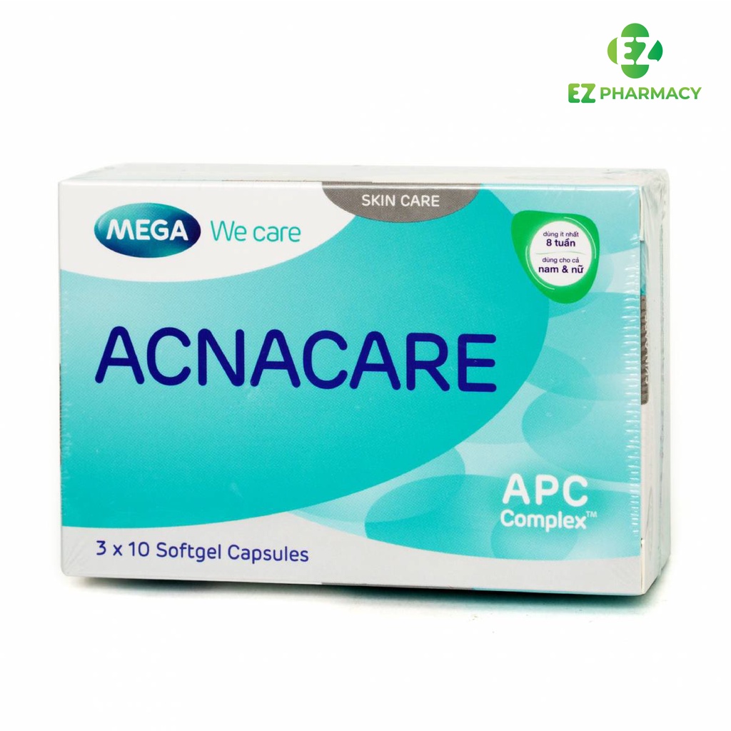 Viên Uống Acnacare Bổ sung kẽm hỗ trợ ngừa mụn, giảm tiết bã nhờn – Hộp 30 viên