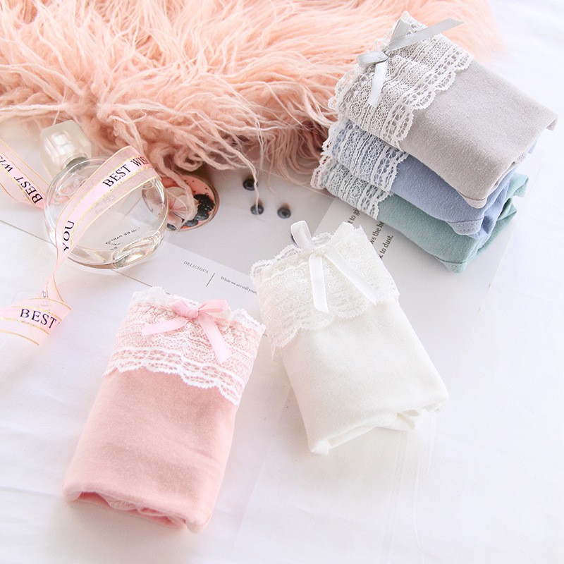 Quần Lót Nữ Cotton kháng khuẩn viền bèo đính nơ điệu đà QL32 | BigBuy360 - bigbuy360.vn