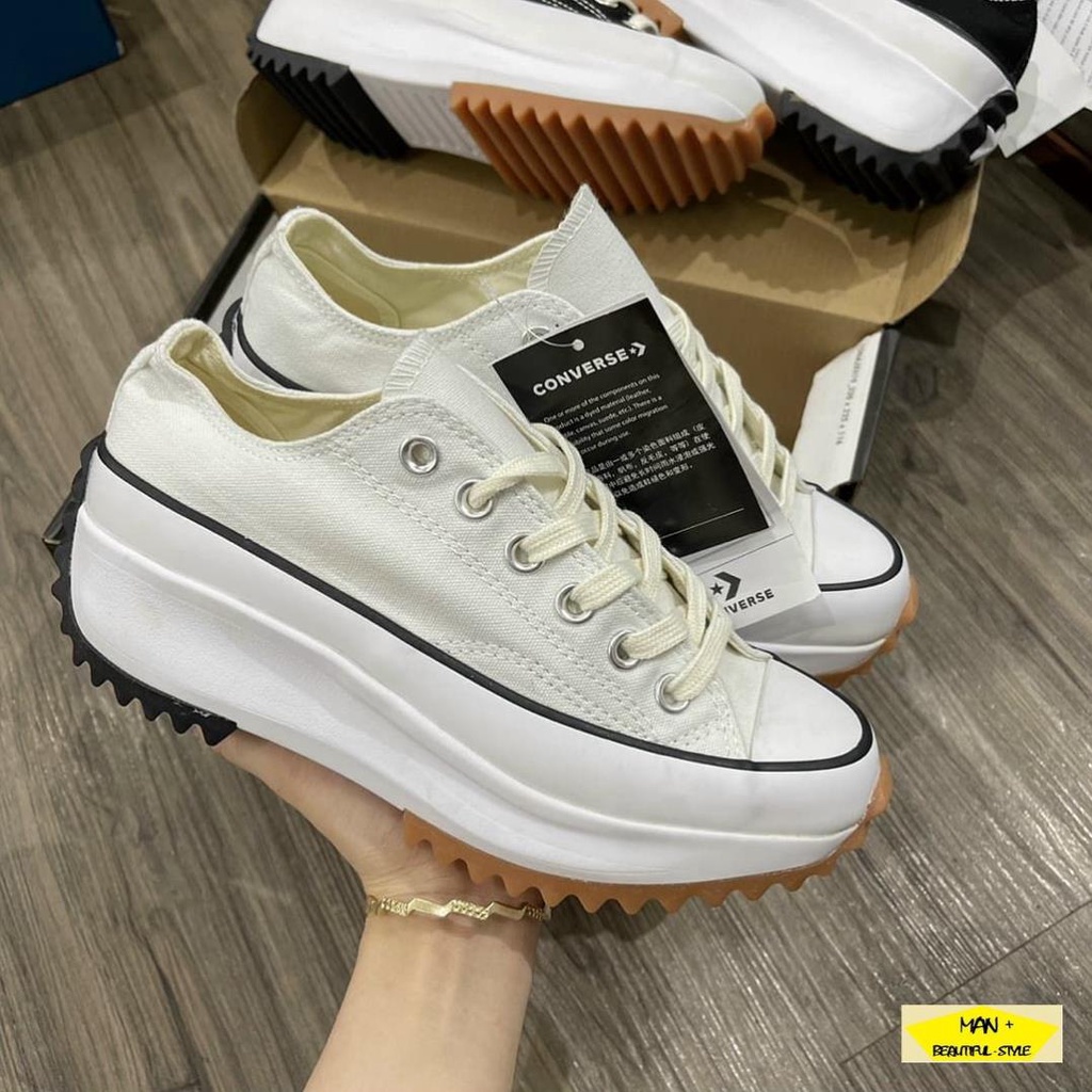 Giày thể thao CV Black - White Run Star Hike Sneakers 2 màu đen trắng hot hit, mẫu mới dành cho nam nữ