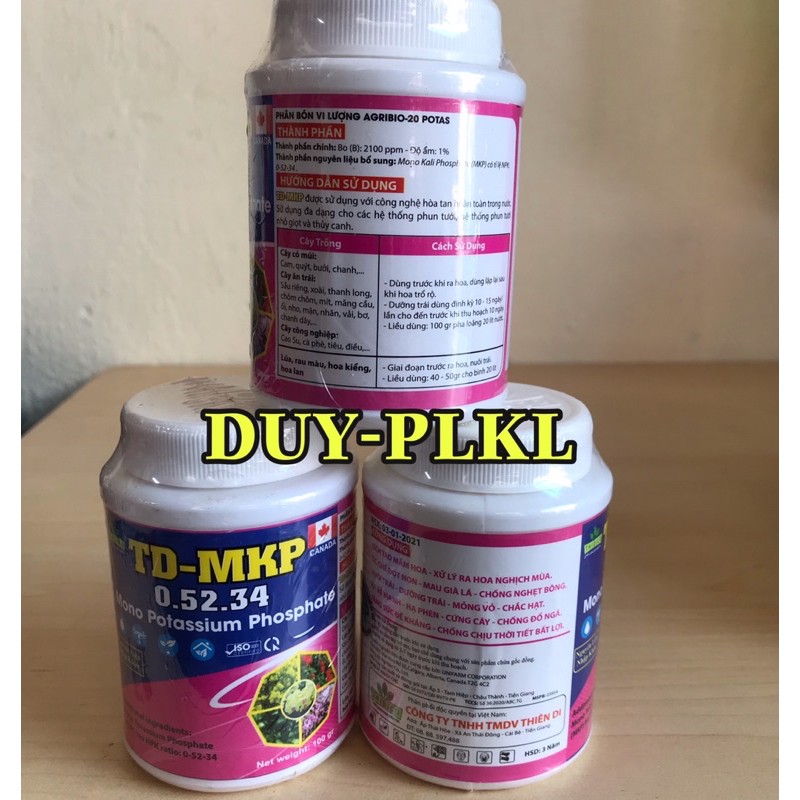 SIÊU KÍCH HOA - TẠO MẦM HOA NPK 0-52-34 MKP - LỌ 100gr.