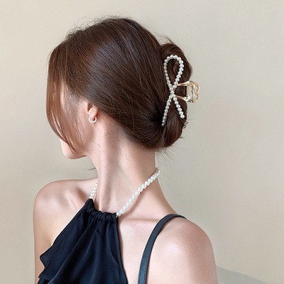Kẹp tóc kim loại bản lớn đính đá thời trang cá tính cho nữ