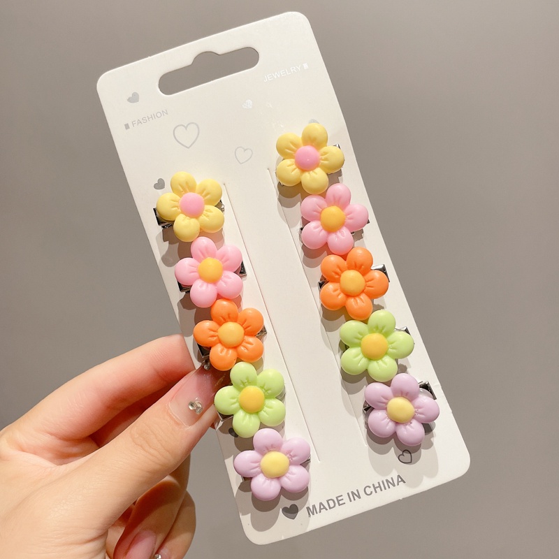 Set 10 Kẹp Tóc Mỏ Vịt Kiểu Hàn Quốc Dễ Thương Cho Bé 2022