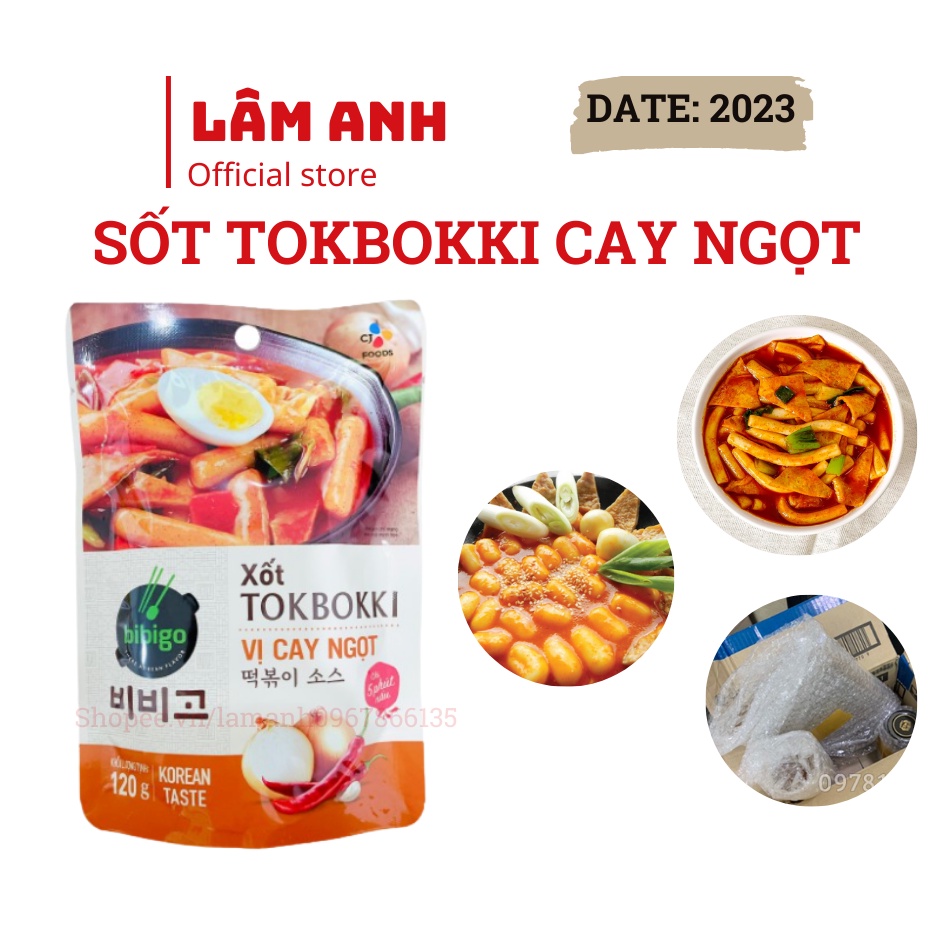 Sốt TOKBOKKI Hàn Quốc Vị Cay Ngọt - Gói Nước Sốt Nấu Tokbokki 120g CJ Food