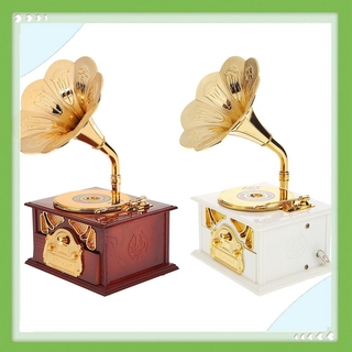 Hộp Nhạc Gỗ Hình Máy Hát Cổ Điển Sáng Tạo