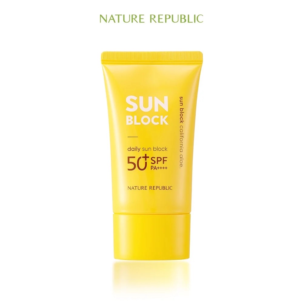 Kem chống nắng cho mọi loại da Hàn Quốc Nature Republic California Aloe Daily Sun Block SPF50+PA+++ 57ml  Quatangme