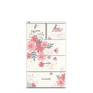Tủ nhựa duy tân mina 4 tầng xám hoa cúc