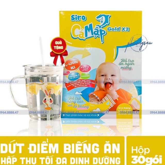 [MẪU MỚI] Siro Cá Mập Gold x2, Phiên Bản Cải Tiến Siro Baby Shark, Siro Ăn Ngon Bé Ăn Ngon Ngủ Tốt, Phát Triển Toàn Diện