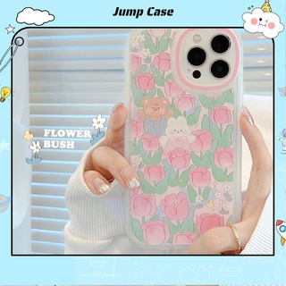 Ốp Điện Thoại Tpu Chống Sốc In Hình Gấu Thỏ Hoa Hồng Cho iPhone 11 7Plus 8Plus Xr xs Max 13 12 Pro Max 11 xs