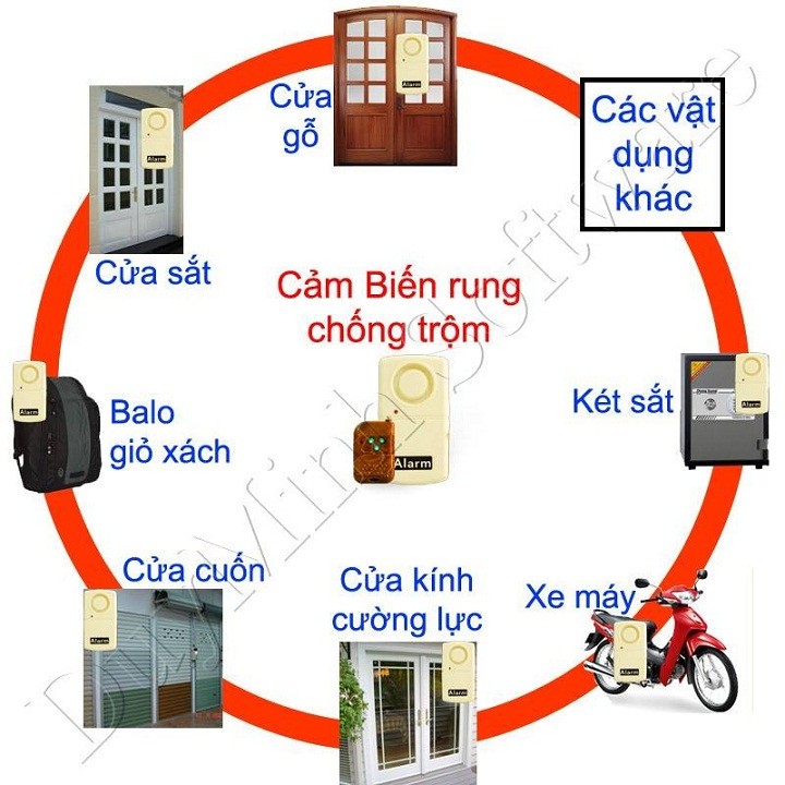 [TẶNG PIN] Chuông Báo động Chống trộm nhà và xe máy hàng loại 1