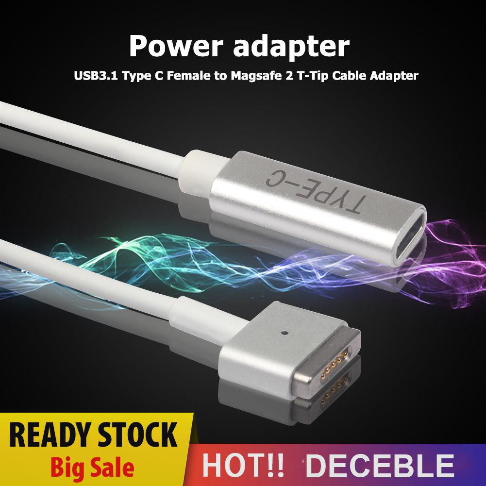 Dây cáp chuyển đổi đầu Usb Type C sang Apple Magsafe 2 chữ T 90w thích hợp cho laptop Apple Air Pro