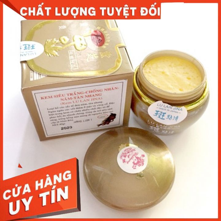 KEM SÂM LULANJINA NHẬT BẢN 40gr-  kem màu vàng nghệ --mờ thâm nám trắn da chống lão hóa