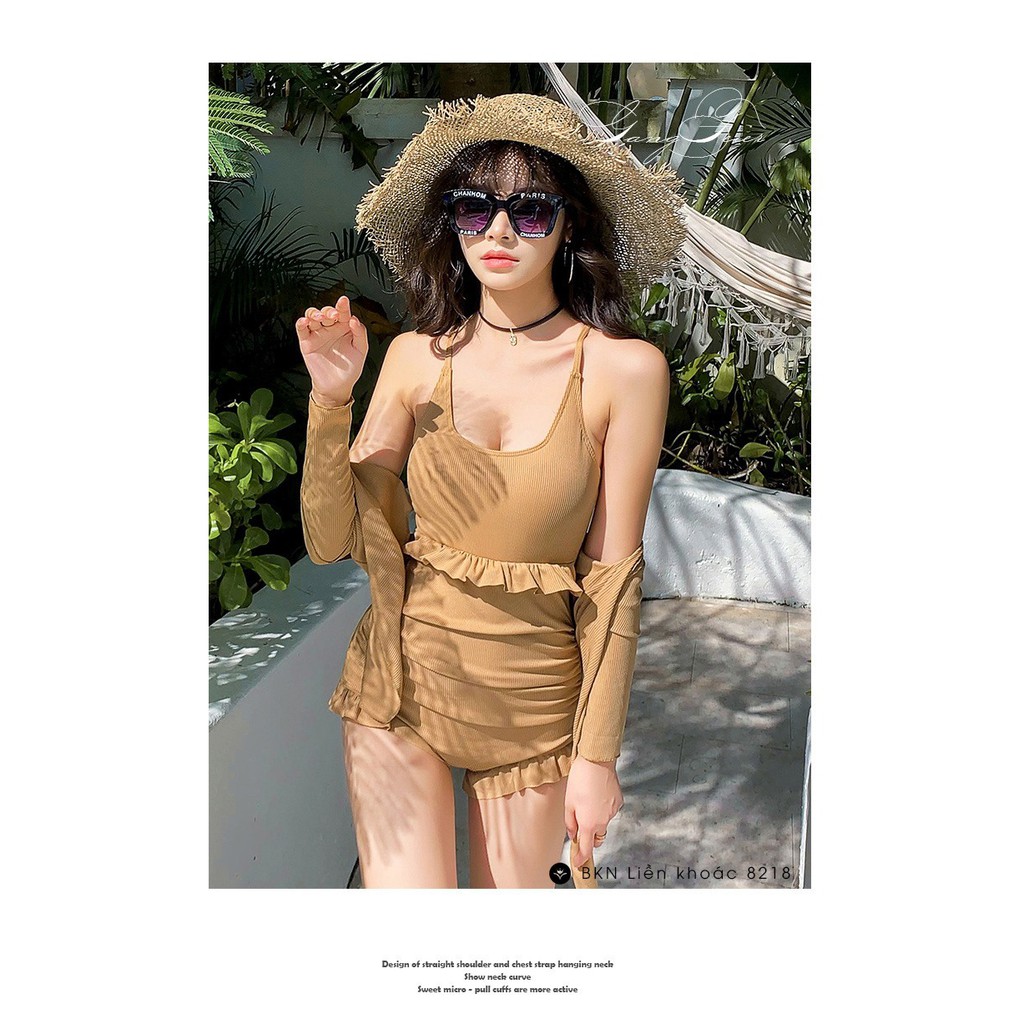 BIkini Liền Mảnh Kèm Khoác Cao Cấp BKN8218