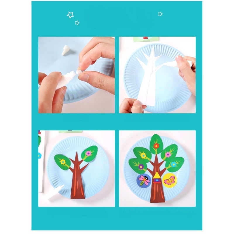 Đĩa giấy dán thủ công - quà tặng trung thu