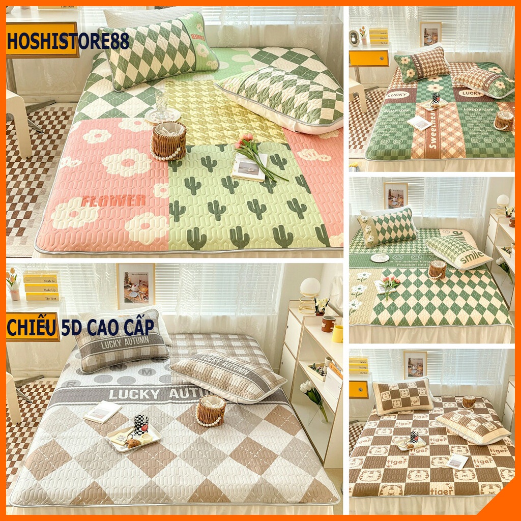 Chiếu điều hòa cao su non, Chiếu cao su non 5D hàng nhập cao cấp chất dày đẹp