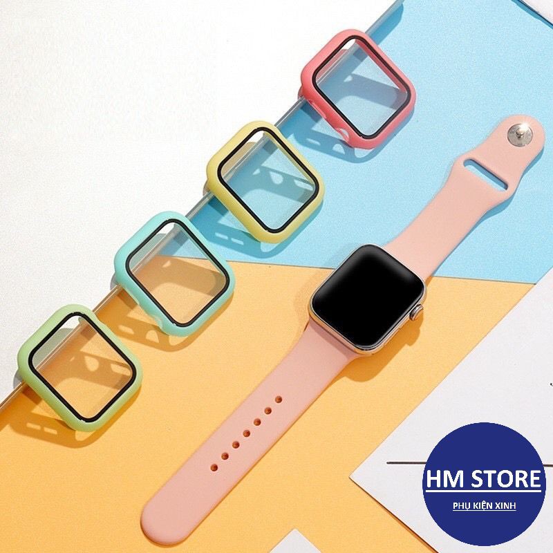 Ốp lưng màu cho Apple Watch kèm kính cường lực, bảo vệ toàn diện cho Apple Watch của bạn