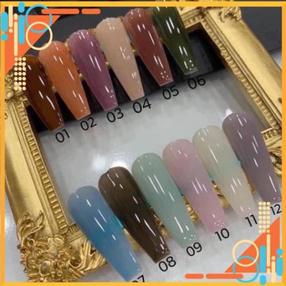 nail giá rẻ Bảng sơn gel thạch Anh 12 màu