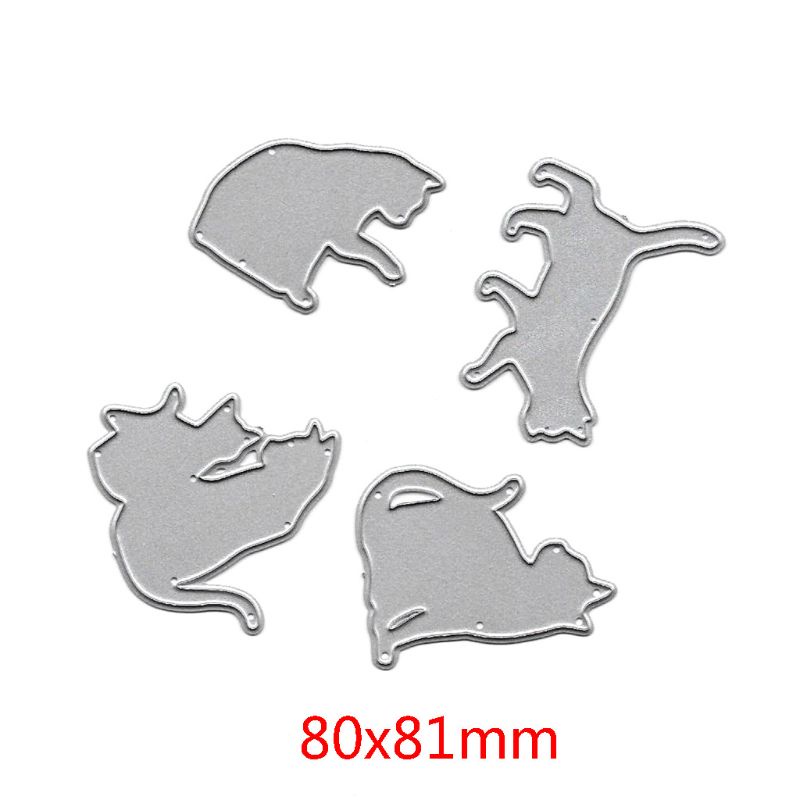 Khuôn Cắt Giấy Kim Loại Hình Mèo Xinh Xắn