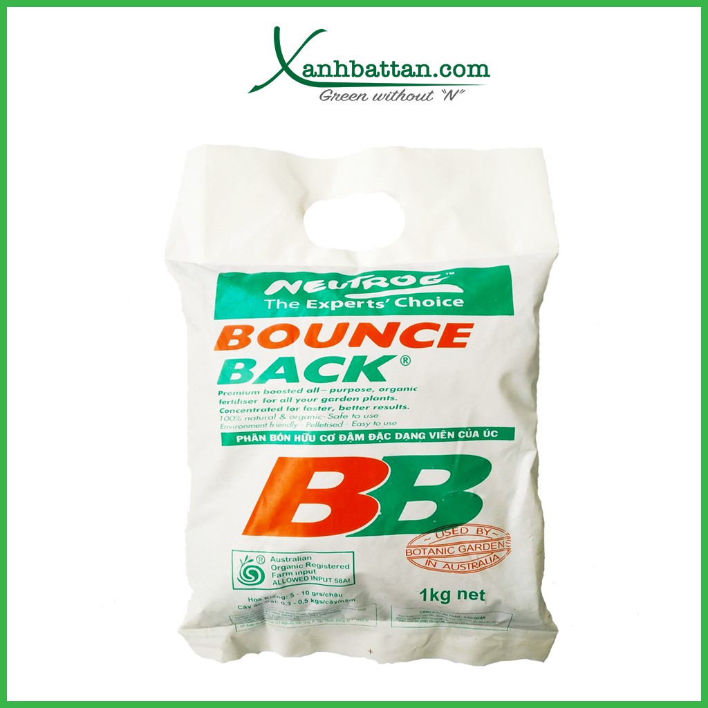 Phân Bón Hữu Cơ Bounce Back Dùng Cho Rau Sạch Và Cây Kiểng 1 KG