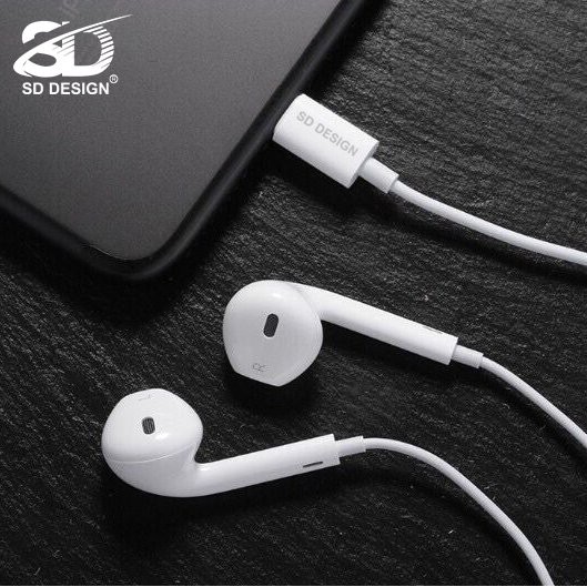 Tai Nghe H8 SD DESIGN 7/8plus/X/Xs Max/11/12 chân Lightning, tay nghe dây kết nối bluetooth, đàm thoại dễ dàng 7/8plus