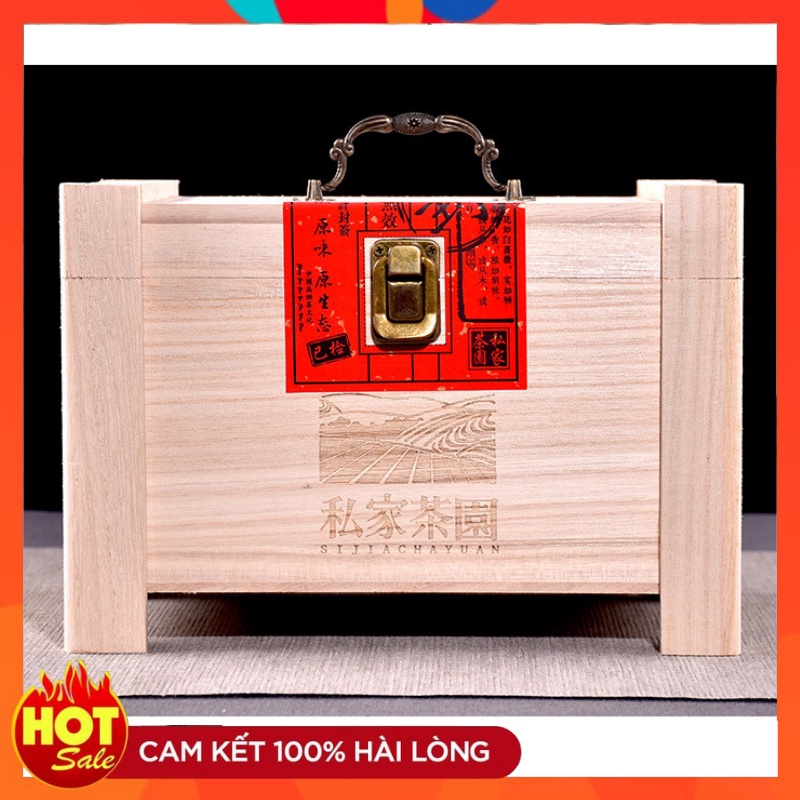 Kỳ Môn Hồng Trà Kim Tuấn Mi-Hộp gỗ sang trọng 330g thơm mùi trái chín danglytra tặng khăn dưỡng ấm 39k