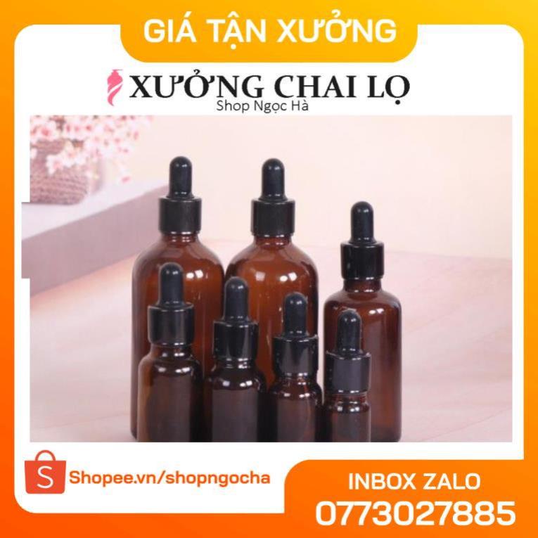 Lọ Chiết Serum ❤ [30ml] Chai lọ đựng tinh dầu bóp giọt khoen đen , chai lọ chiết mỹ phẩm , phụ kiện du lịch