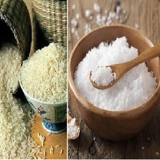Gạo Muối cúng kiến,thờ cúng (có dĩa)