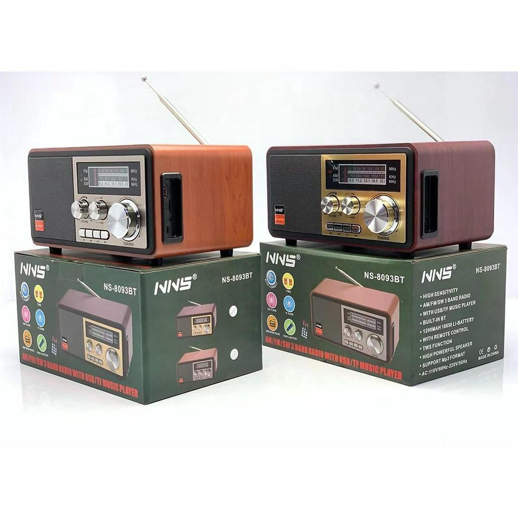 Đài Radio NS-8093BT, Bluetooth NNS, Bắt Sóng FM, AM,SW /USB/TF,quà tặng cho người cao tuổi Chính Hãng