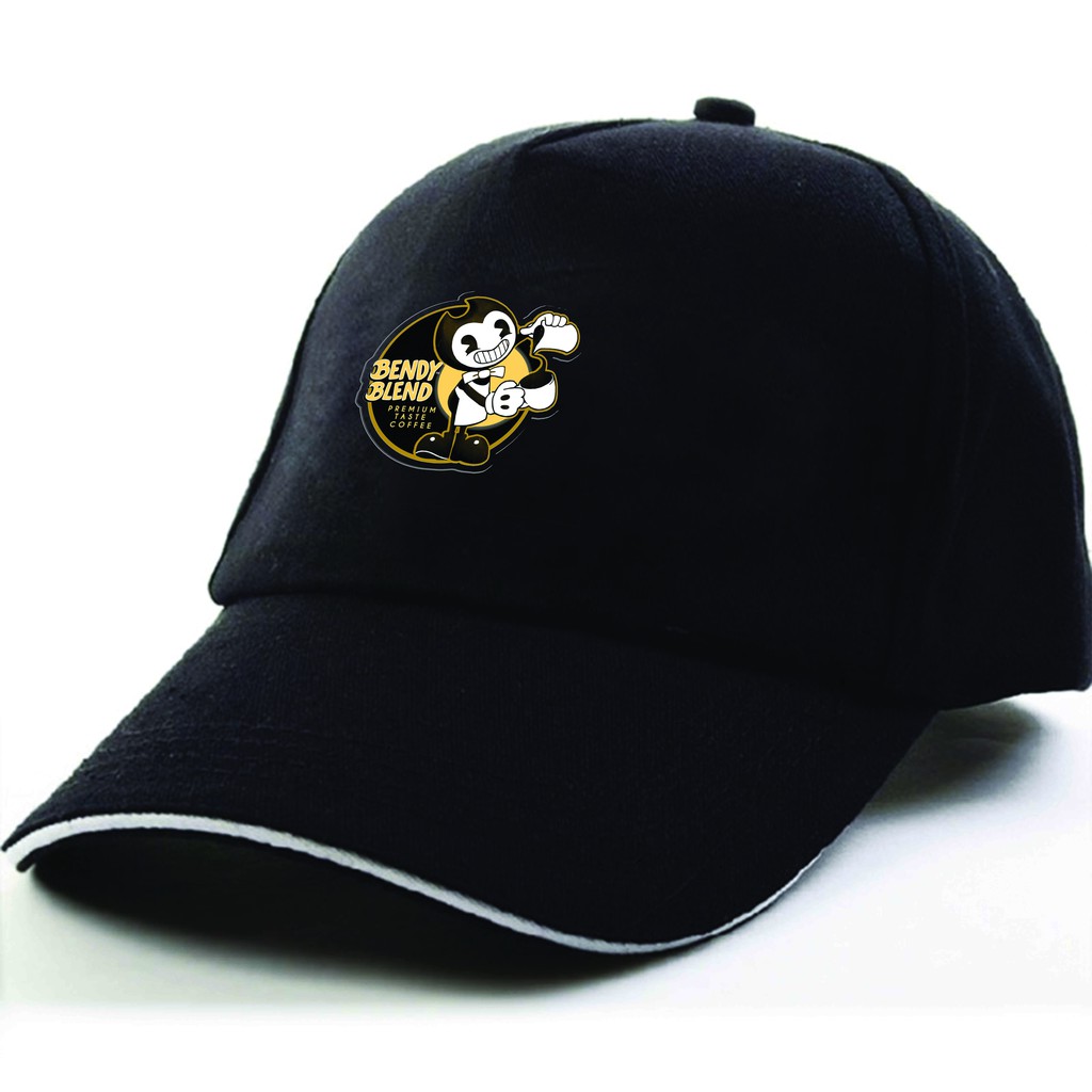 Mũ nón lưỡi trai đen in hình Bendy and the Ink Machine Mini World Block Art anime chibi game thời trang phong cách