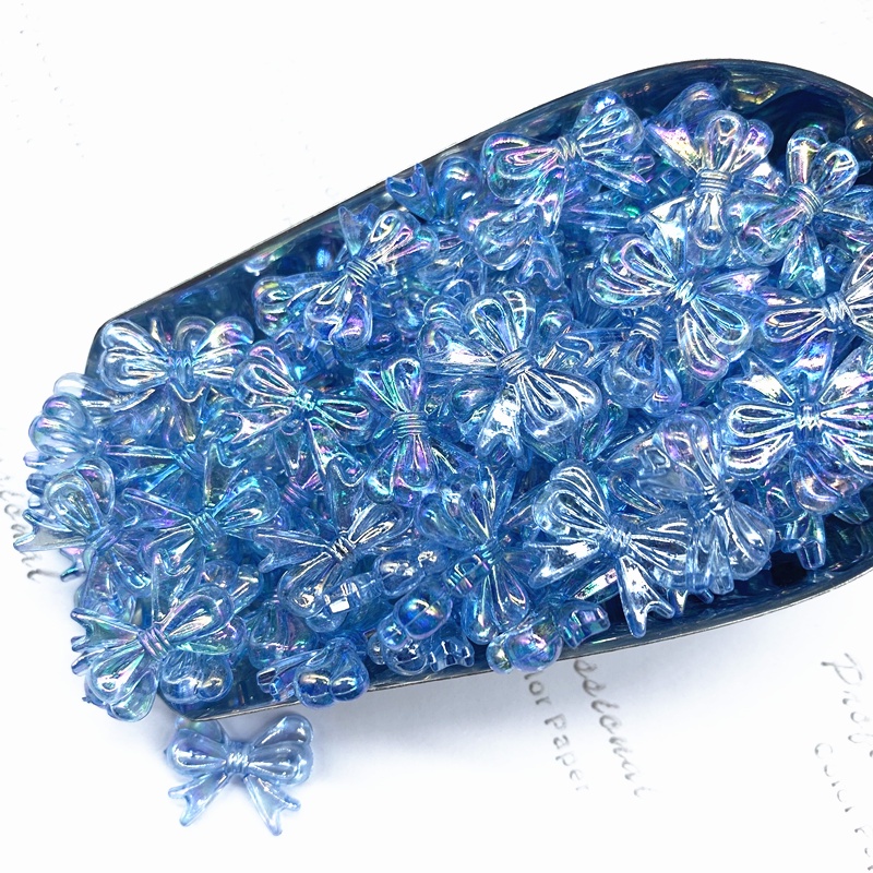 30 Cái / Lốc 15*18mm AB Dream Color Hình Nơ Phụ Kiện Làm Trang Sức Thủ Công