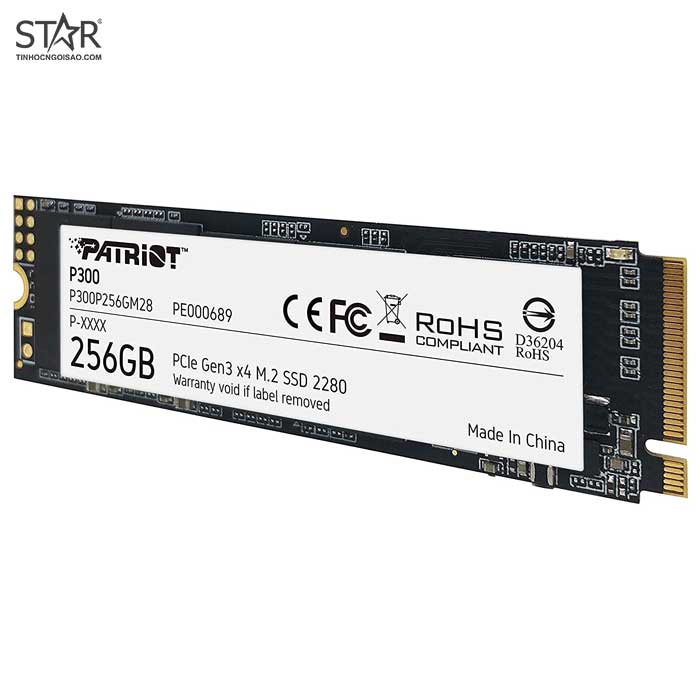 Ổ cứng SSD 256G Patriot P300 M.2 NVMe PCIe Gen3x4 (P300P256GM28) | BigBuy360 - bigbuy360.vn