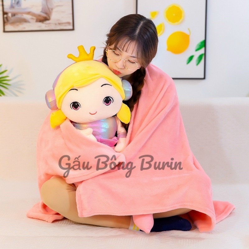 Gấu bông kèm mền nàng tiên cá siêu cute, siêu to