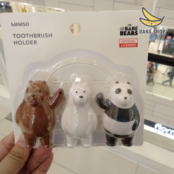 Khay kệ giá treo bàn chải anh em gấu We Bare Bears Chúng tôi đơn giản là gấu