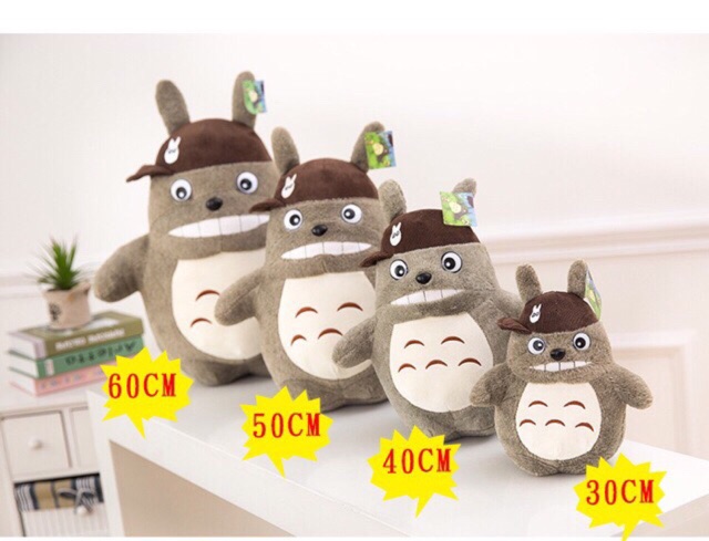 Thú bông totoro đội mũ (Gấu bông totoro đội mũ đẹp nhất)