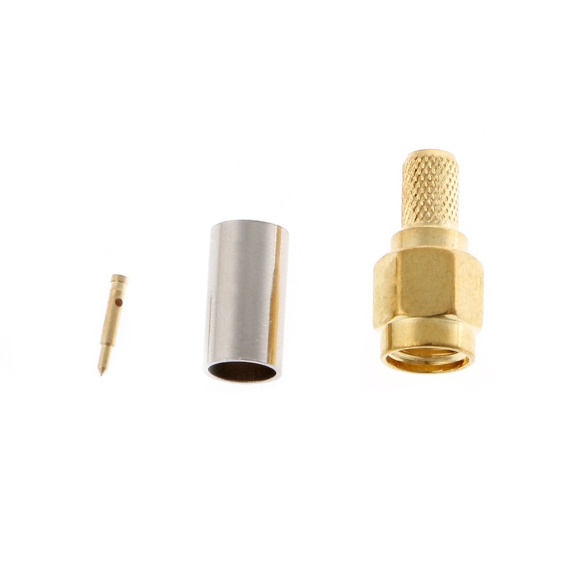 Set 5 Phụ Kiện Đầu Nối SMA Male Plug RF Cho RG58 RG142 RG400 LMR195 RG223