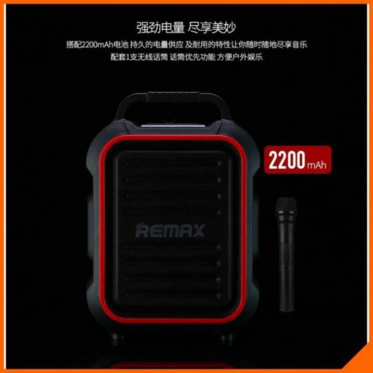 [CHÍNH HÃNG] Loa Bluetooth Cao Cấp Âm Thanh Nổi Hifi Hát Karaoke Kiêm Trợ Giảng Xách Tay Tặng Mic Không Dây Remax R