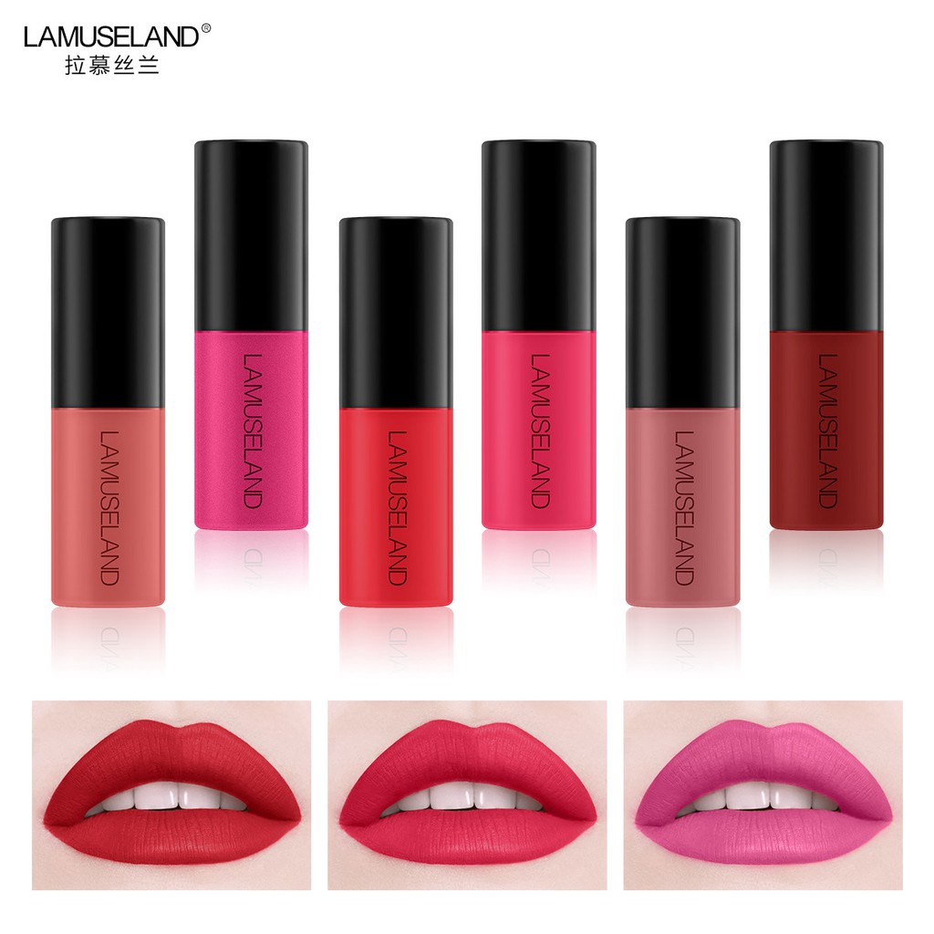 [Hàng mới về] Son lì LAMUSELAND không dính cốc 12 màu sắc tươi sáng lựa chọn | BigBuy360 - bigbuy360.vn