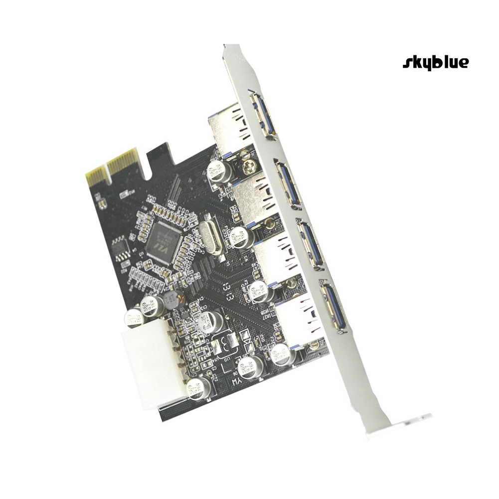 [SK]Internal 4 USB 3.0 PCI-E PCI Express Expansion Card Adapter for Desktop Computer