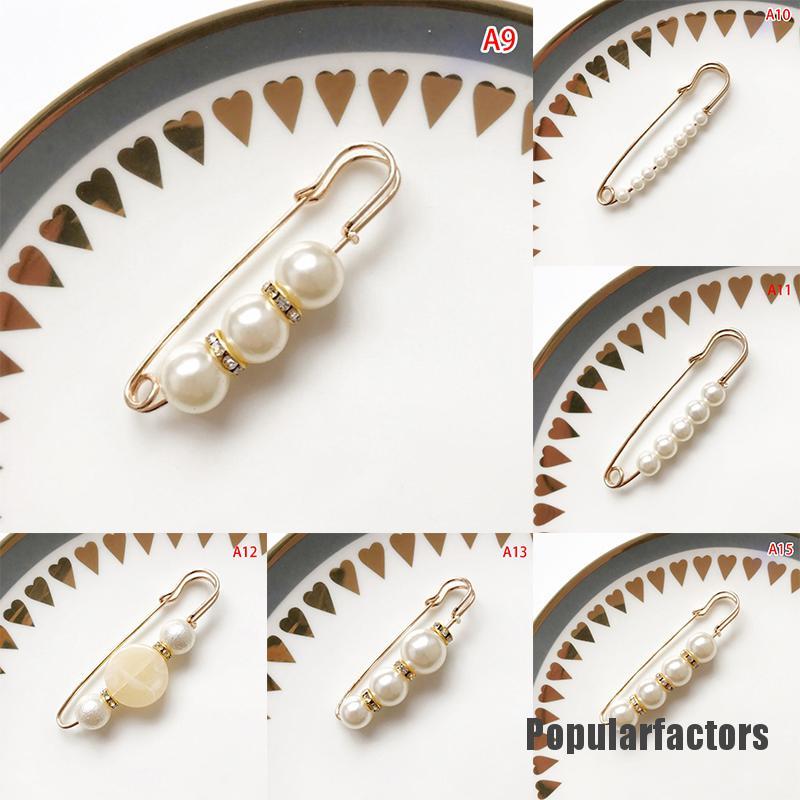 1 Ghim Cài Áo Đính Ngọc Trai Nhân Tạo Thời Trang