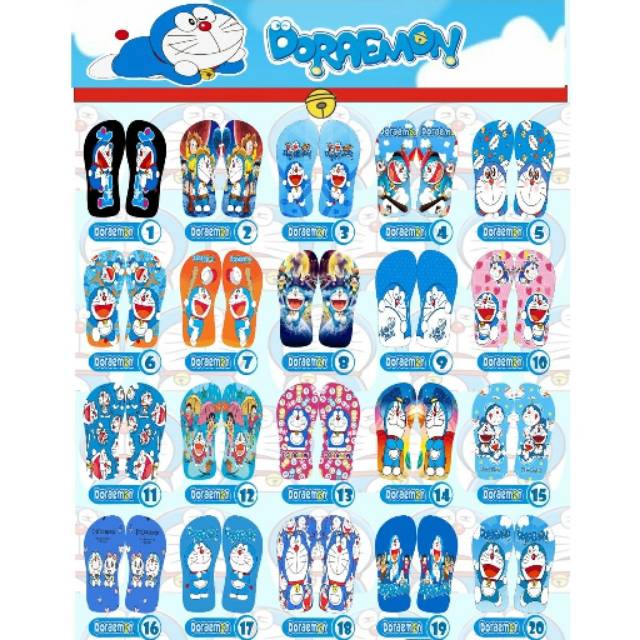 Doraemon Giày Sandal In Tên Nhân Vật Hoạt Hình Doremon Dễ Thương Cho Bé