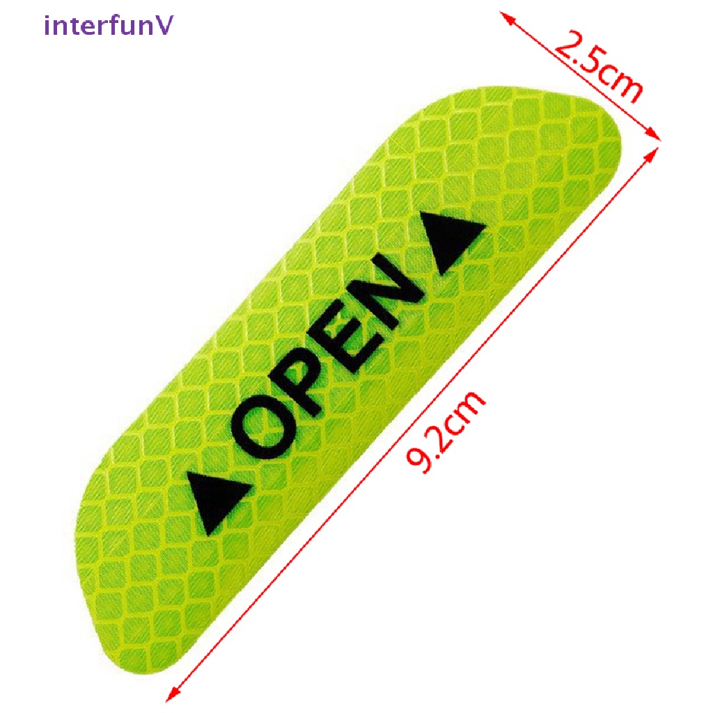 Bộ 4 Miếng Dán Phản Quang Cảnh Báo An Toàn Cho Cửa Xe Hơi / Xe Máy