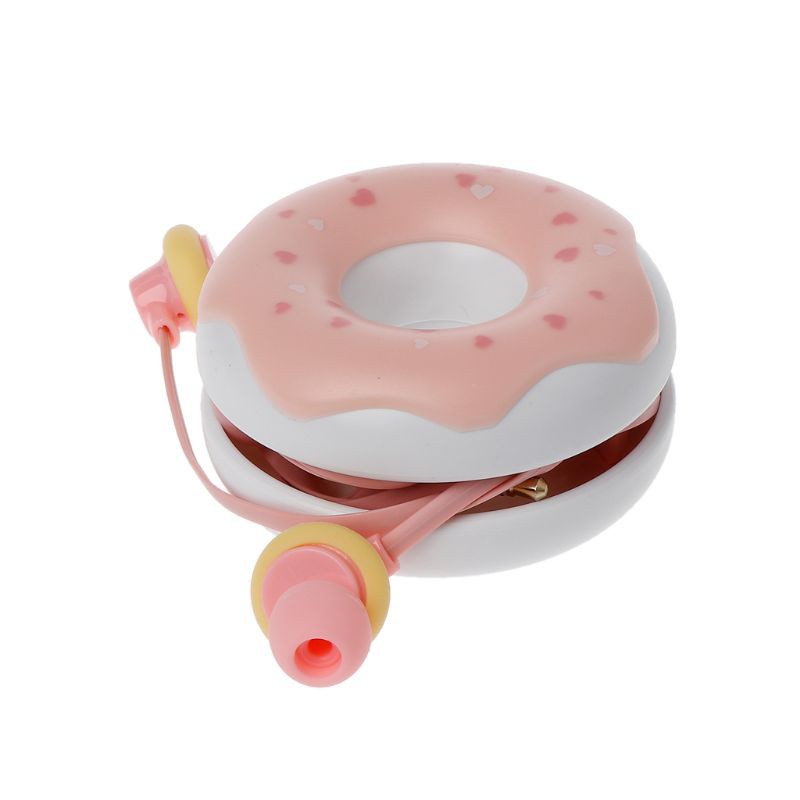 Tai Nghe Nhét Tai 3.5mm Hình Bánh Donut Dễ Thương Cho Iphone Mp3