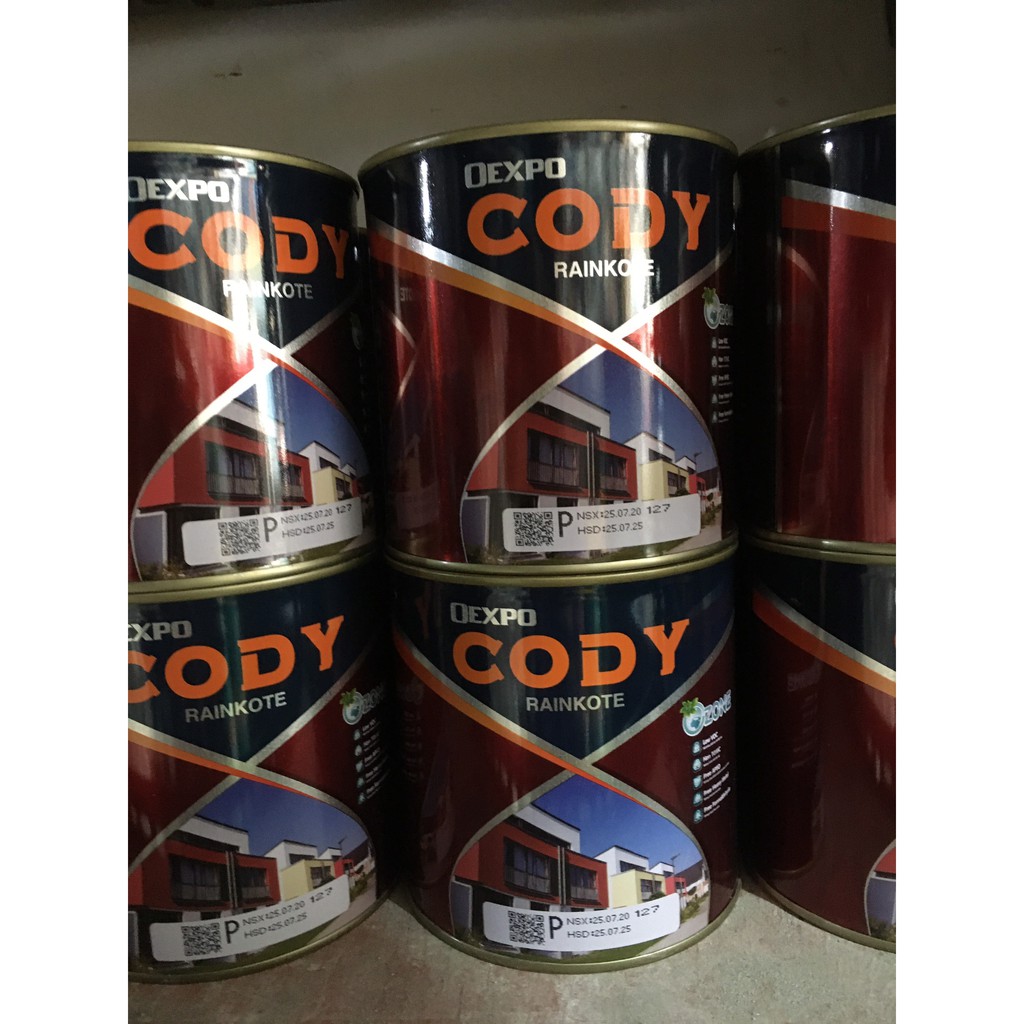 Sơn Nước Ngoại Thất Oexpo Cody Rainkote 1L (Pha màu theo bộ sưu tập 900 màu, các bạn inbox mình nhé)