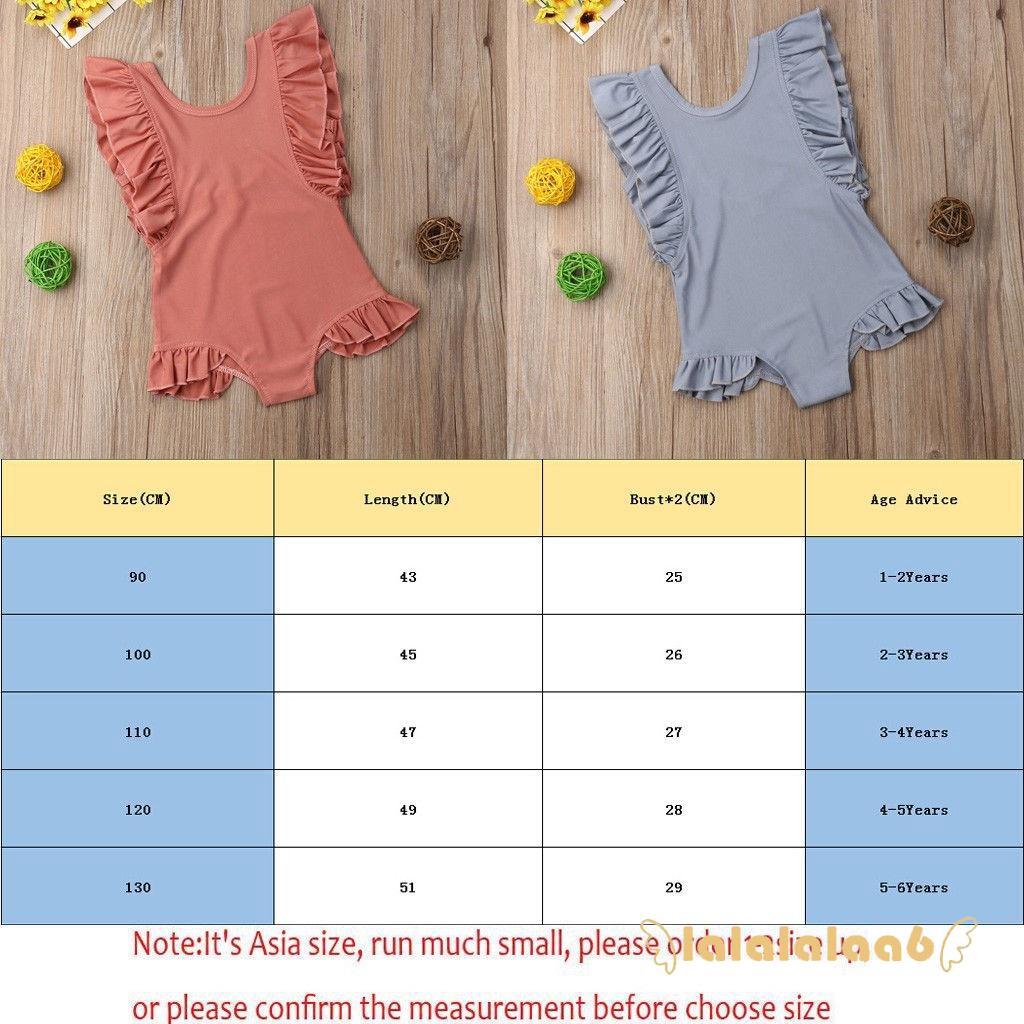 Bộ đồ bơi liền thân màu trơn xinh xắn cho bé gái