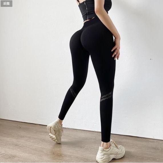 Quần Tập Gym Nữ [LEGGING] Kiti Lưới Form Chun Siêu Tôn Mông [ĐỒ TẬP GYM NỮ]