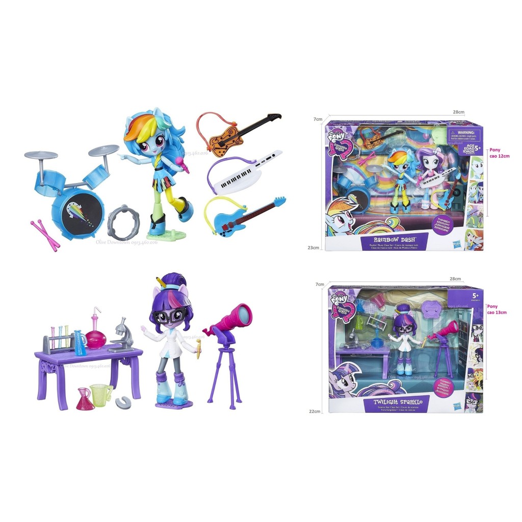 2 HỘP 🌸 Set 2 Búp bê Pony 12cm & Phụ kiện theo Chủ đề - MY LITTLE PONY Minis Playset
