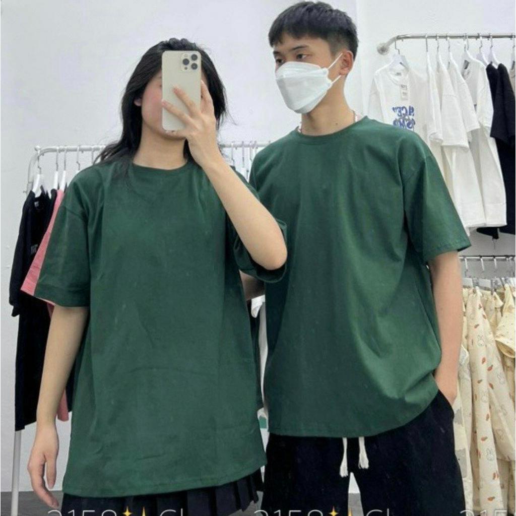 Áo phông thun nữ nam 3158 trơn tay lỡ unisex nhiều màu chất cotton khô mặc xinh